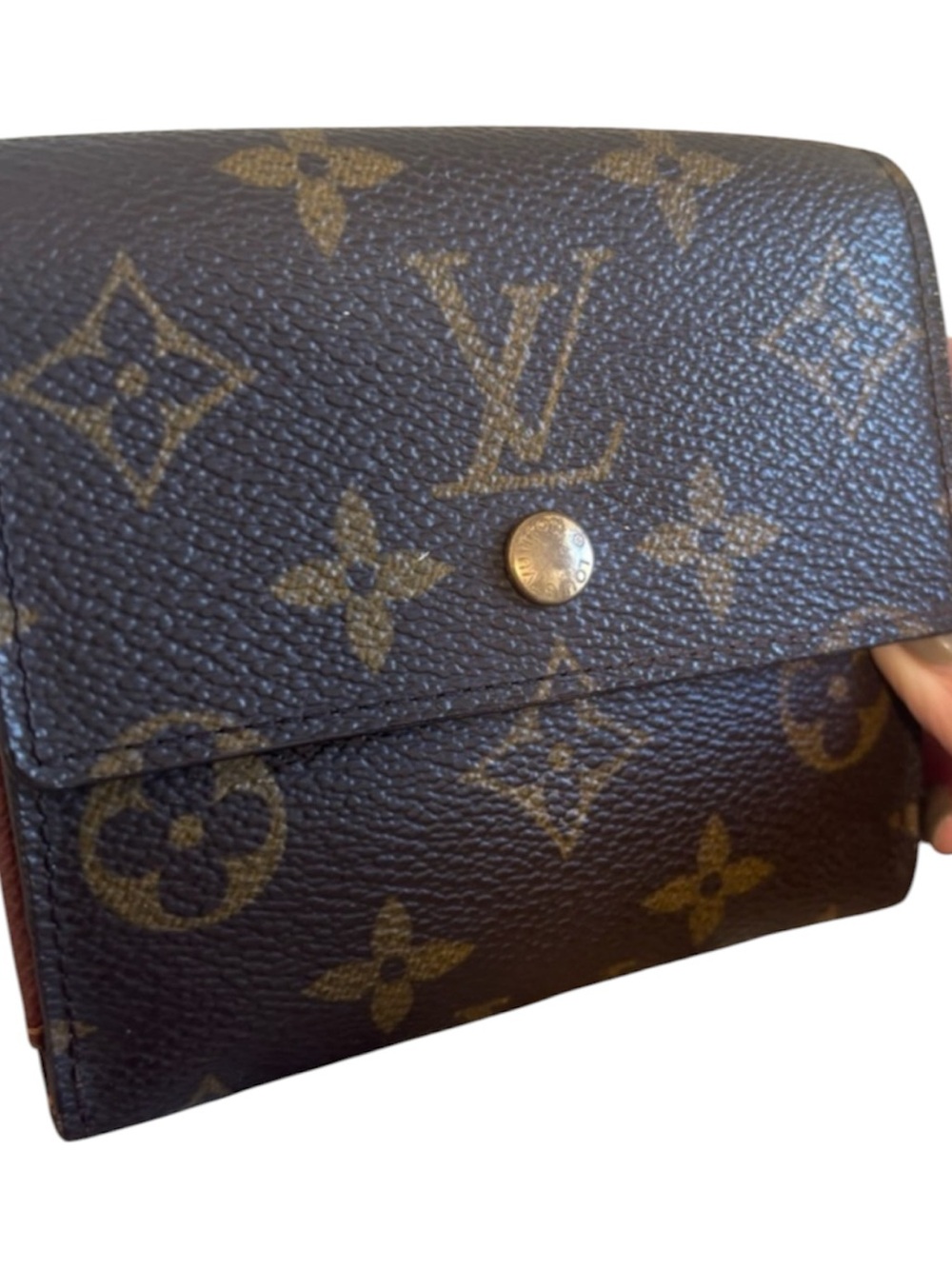 Louis Vuitton Monogram Elise Small Snap Wallet Brown LV Compact Wallet - Picture 11 of 15